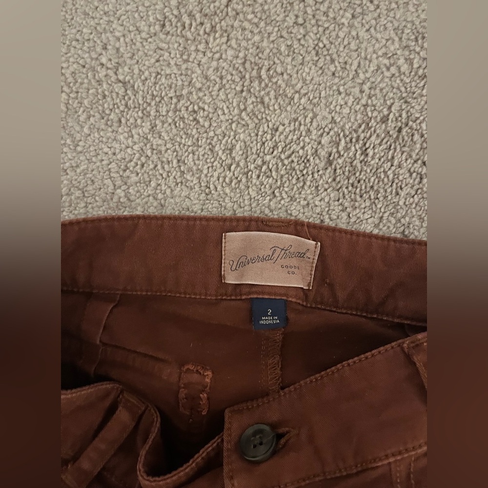 Universal Thread Rust Color Barrel Pants Size 2 - Picture 3 of 4